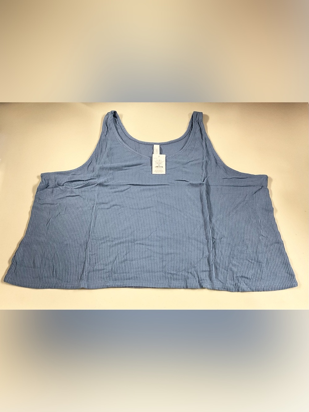 Target Light Blue Ribbed Tank Top - Picture 2 of 9